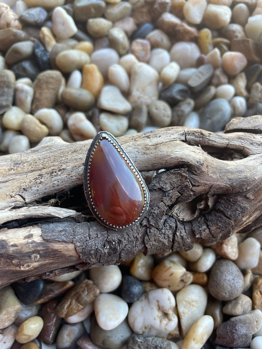 Sterling Silver Lake Superior Agate Ring