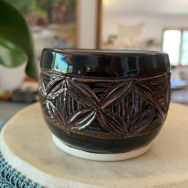 Handmade Carved Mini Bowl