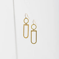 Brass Axiom Earrings