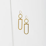 Brass Axiom Earrings