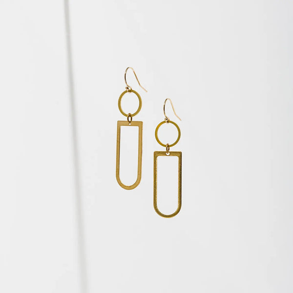 Brass Axiom Earrings