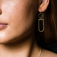 Brass Axiom Earrings
