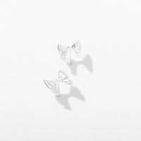 Sterling Silver Bow Stud Earrings