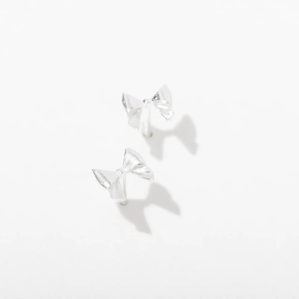 Sterling Silver Bow Stud Earrings