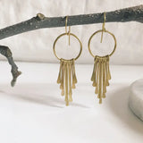 Brass Fringe Earrings