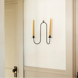 Twin Iron Sconce - Double Taper Candle Holder