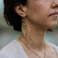 Brass Fringe Earrings
