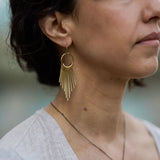 Brass Fringe Earrings