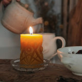 Kaleidoscope Beeswax Pillar Candle
