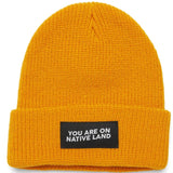 'You Are On Native Land' Ribbed Beanie