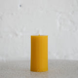 Ribbed Beeswax Pillar