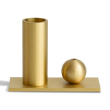 Cylinder & Sphere Brass Incense Holder