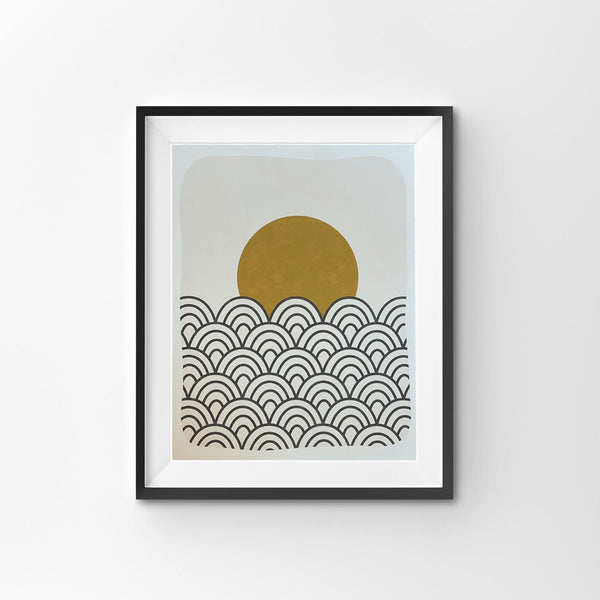 Sun & Waves Print