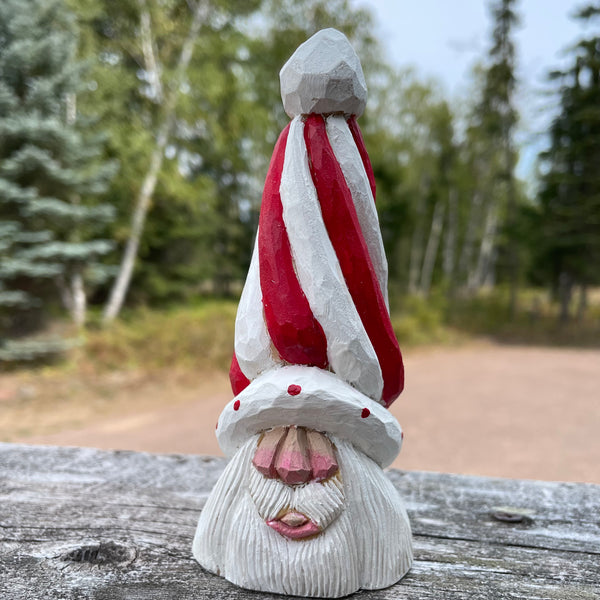 Hand Carved Santa Gnome