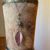 Cherry Creek Jasper & Copper Leaf Necklace