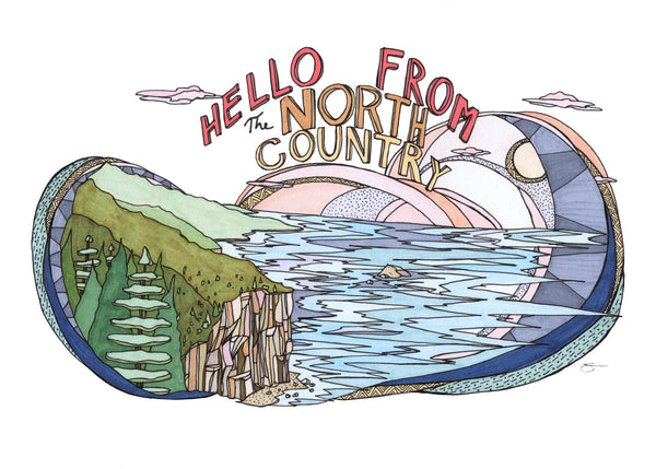 "Hello from the North Country" Postcard