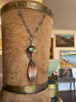 Copper Leaf & Labradorite Necklace