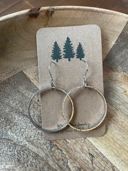 Mixed Metal Hoop Earrings