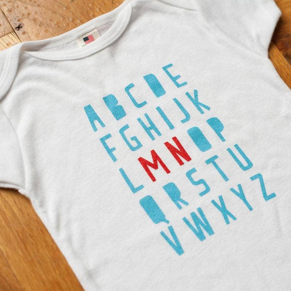 MN Alphabet Onesie