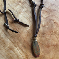 Cherry Creek Jasper Leather Necklace