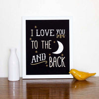 Love You to the Moon Art Print