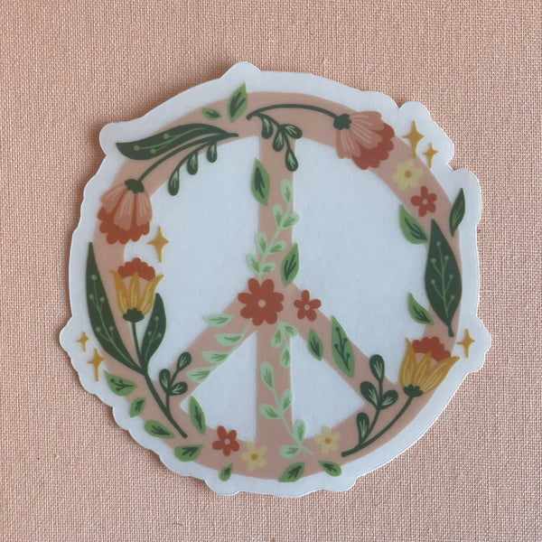Floral Peace Sticker