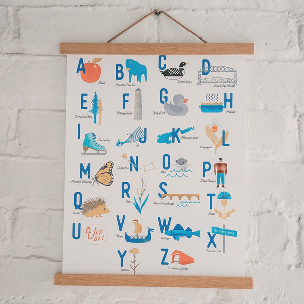 Minnesota Alphabet Art Print