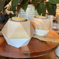 Geometric Wooden Tealight Holder