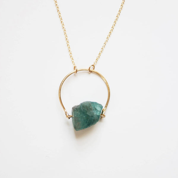 Arch Raw Apatite Crystal Necklace
