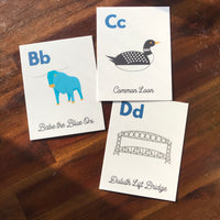 Children's Minnesota Icons Alphabet Cards