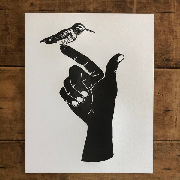 Hummingbird Hand Print