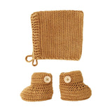 Crocheted Bonnet & Bootie Set